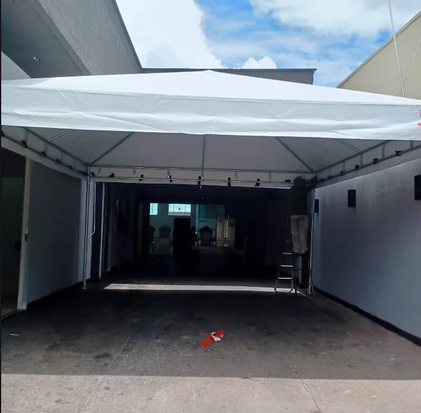 Tenda sanfonada dobrável pantográfica de montagem expressa da Lider Arte Tendas